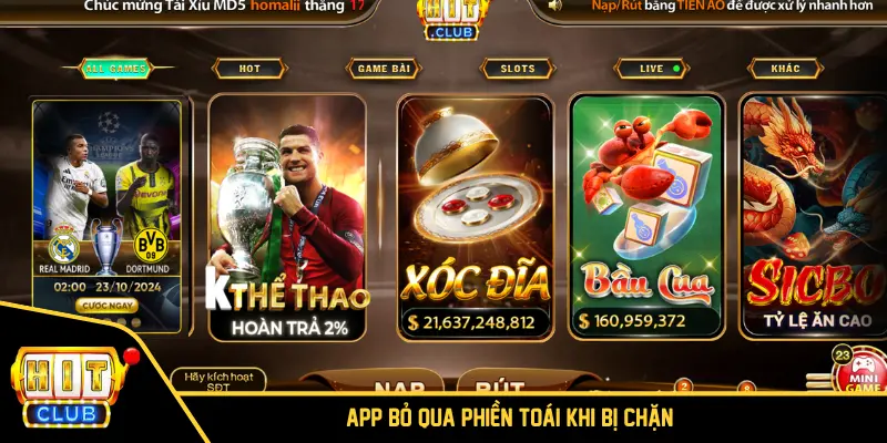 App bỏ qua phiền toái khi bị chặn