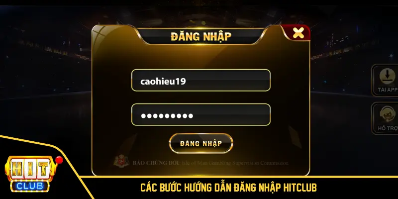 Các bước hướng dẫn đăng nhập HITCLUB