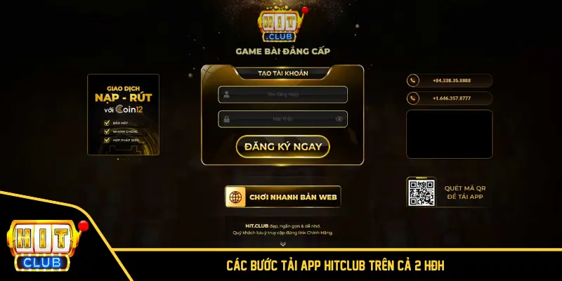 Các bước tải app HITCLUB trên cả 2 HĐH