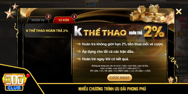 Nhiều chương trình ưu đãi phong phú