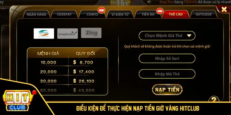 Quy định nhận thưởng tại cổng game