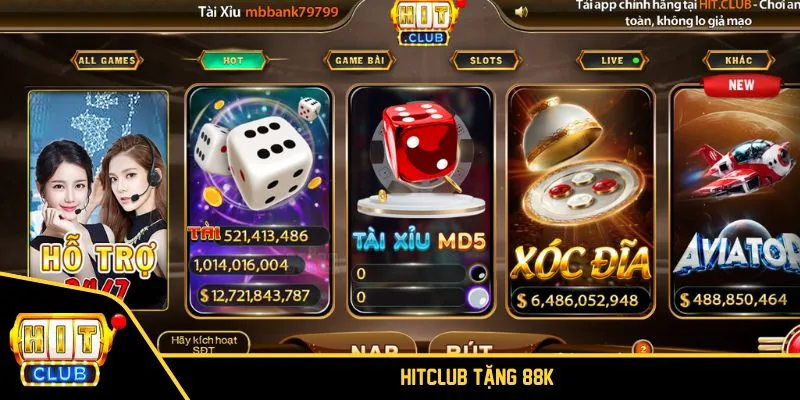 HITCLUB tặng 88k