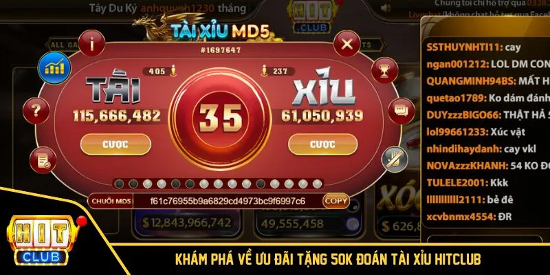 Giới thiệu về ưu đãi tặng 50k đoán tài xỉu HITCLUB