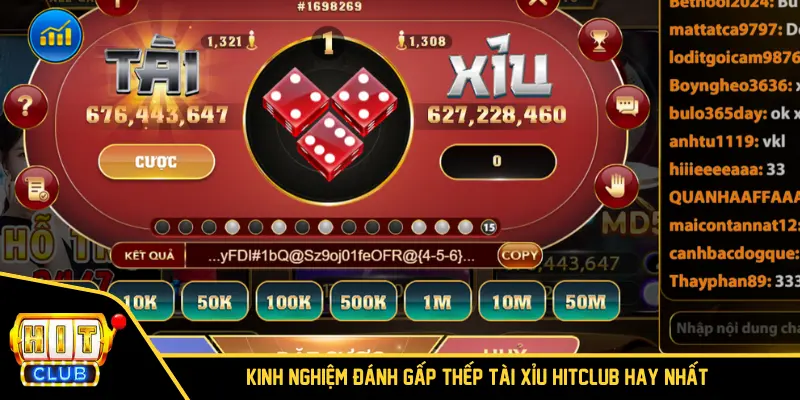 Kinh nghiệm đánh gấp thếp tài xỉu HITCLUB hay nhất