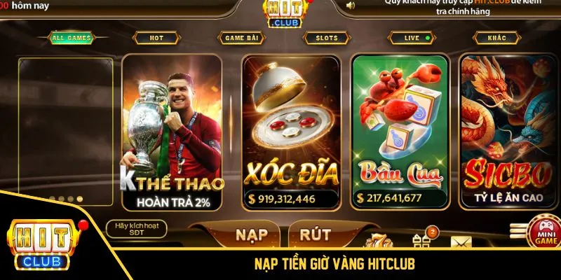 nạp tiền giờ vàng