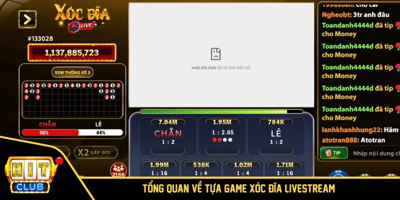 Giới thiệu về siêu phẩm xóc đĩa livestream tại HITCLUB 